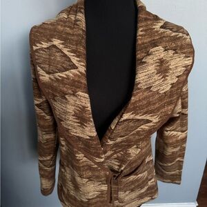 Ralph Lauren Women's Cardigan Wrap Style Shawl Collar Medium Knit 100% Cotton